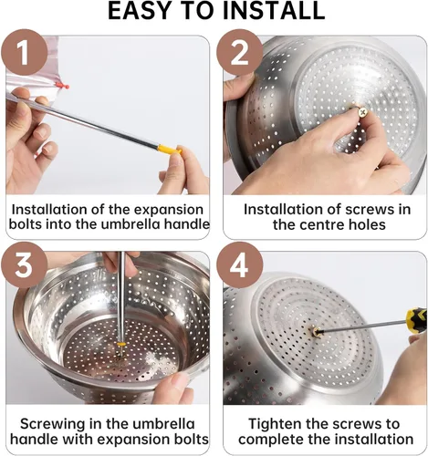 Miniatura 5 de Comederos de ardillas removibles para exterior - Comedero de ardillas de metal para alimentar maíz, regalos para ardillas - Fácil de instalar El