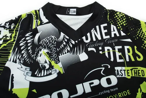 Miniatura 4 de JPOJPO Camiseta de manga larga para hombre para bicicleta de montaña y motocross, transpirable, absorbe la humedad