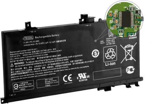 Miniatura 5 de Hubei TE03XL - Batería de repuesto para laptop HP Pavilion 15 Omen 15-BC000 15-BC015TX 15-AX033DX 15-AX000 Series Notebook 849910-850 HSTNN-UB7A