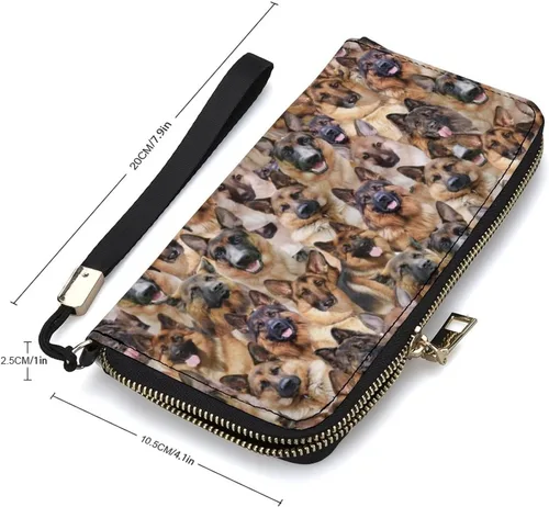 Miniatura 2 de Linda cartera con patrón de perro Goldendoodle para mujeres y hombres, regalos de caniche dorado, regalos para perros y madres, regalos para perros