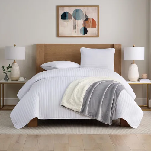 Miniatura 3 de Arkwright - Manta de forro polar, mullida, cálida, reversible, suave, para el hogar, sofá, cama, camping y viajes, 90 x 90 pulgadas, Queen
