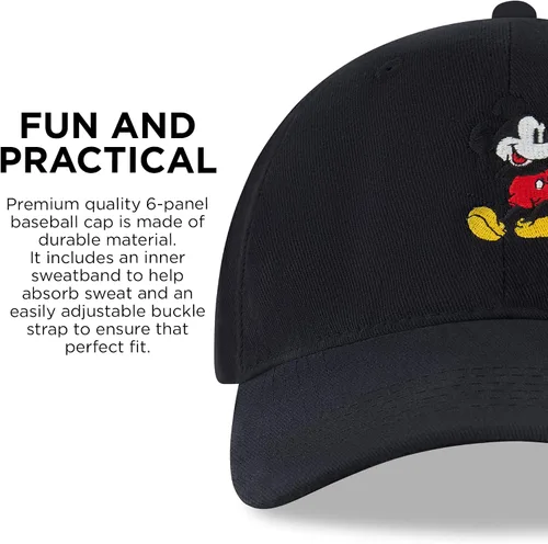 Miniatura 6 de Disney Gorra de béisbol para hombre, sombrero ajustable de Mickey Mouse para adultos