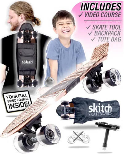 Miniatura 13 de SKITCH Patinetas para niños, adolescentes y adultos Juego de regalo de patineta premium para principiantes y profesionales, completo con tabla