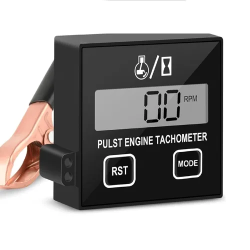 Herramienta de tacómetro digital inductivo para motor pequeño RPM adecuada para motosierra, recortadora, generador, cortacésped, RV, ATV, bicicleta