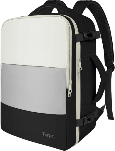 Miniatura 38 de Taygeer - Mochila de viaje para mujeres, mochila de cabina con puerto de carga USB y bolsa para zapatos, mochila TSA para laptop de 15.6 pulgadas