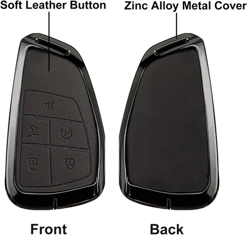 Miniatura 3 de Funda de metal resistente para llavero, compatible con GMC Yukon Denali Sierra 2021-2025~, compatible con Chevy Silverado Suburban Tahoe Buick