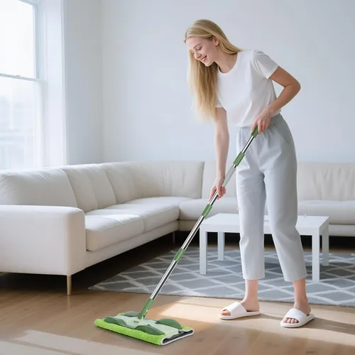 Miniatura 9 de Trapeadores de Microfibra para Limpieza de Pisos, Trapeadores Profesionales Masthome con Almohadillas Lavables 4 piezas, Mopa Plana de Uso Húmedo
