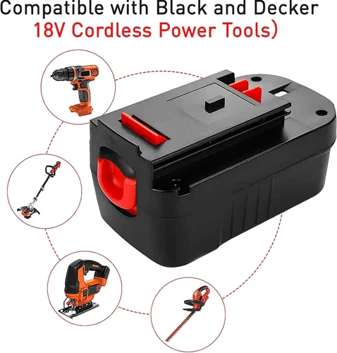 Miniatura 6 de Paquete de 2 [actualizado a 3600 mAh] HPB18 de repuesto para batería Black and Decker de 18 V compatible con B-lack and Decker batería de 18 voltios