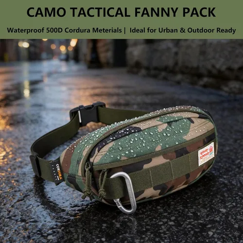 Miniatura 6 de Rough Enough - Riñonera cruzada para hombre, Camo, Riñonera de camuflaje militar