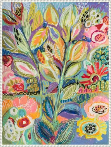 Miniatura 15 de Amanti Art Lienzo enmarcado para pared, 24 x 18 pulgadas, jardín de fantasía II, por Karen Fields, lienzo enmarcado para pared, arte abstracto