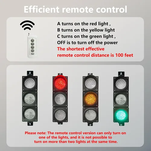 Miniatura 6 de Kit de lámparas de señalización de tráfico/parada/marcha de 100mm (4 pulgadas) AC85-265V, carcasa de PC impermeable IP65 (control remoto 103