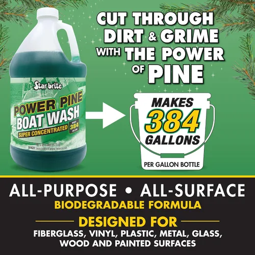 Miniatura 4 de STAR BRITE Power Pine Boat Wash Super Concentrate – 128oz hace 384 galones, cera y pulido seguro (093700)