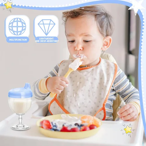Miniatura 5 de Irenare 1 Pieza Taza Sippy de Vino para Bebé Copa de Plástico Copa Goblet Sin Derrames Vaso de Vino para Bebé Copa Sippy Goblet para Bebé Taza