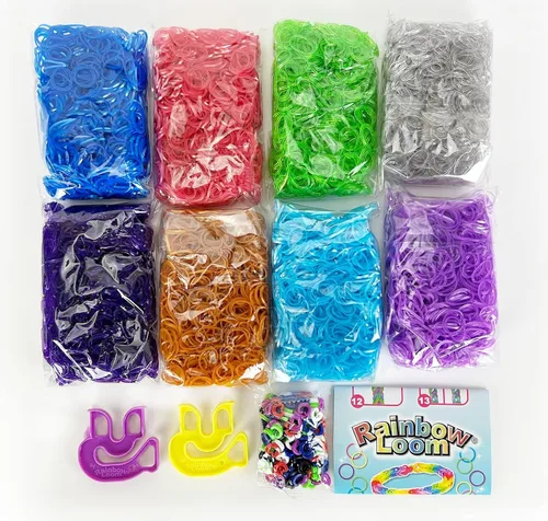 Miniatura 3 de Rainbow Loom® Treasure Box Sparkle Edition, 8,000 bandas de goma en 8 colores brillantes diferentes, y un bono de 2 telares felices, grandes