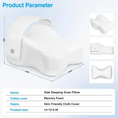 Miniatura 6 de Almohada de rodilla para dormir de lado, color blanco