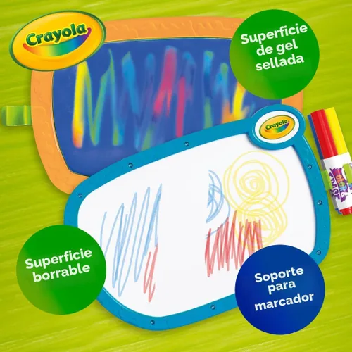 Miniatura 3 de Crayola Tablero de dibujo 2 en 1 para niños pequeños, tableta de dibujo blanda y borrable, juguete educativo para niños pequeños, actividad