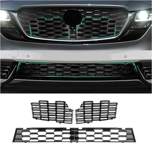 Miniatura 11 de (2 unidades/juegos) CX5 - Insertos de malla para parrilla frontal Mazda CX-5 KF Accesorios ABS Material Protector de rejilla frontal compatible