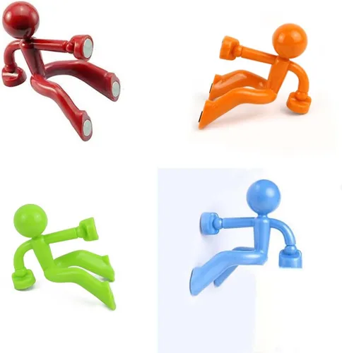 Miniatura 12 de Creative Wall Climbing Villain - Imanes para refrigerador, imán para colgar en la llave (negro, blanco, azul, naranja)