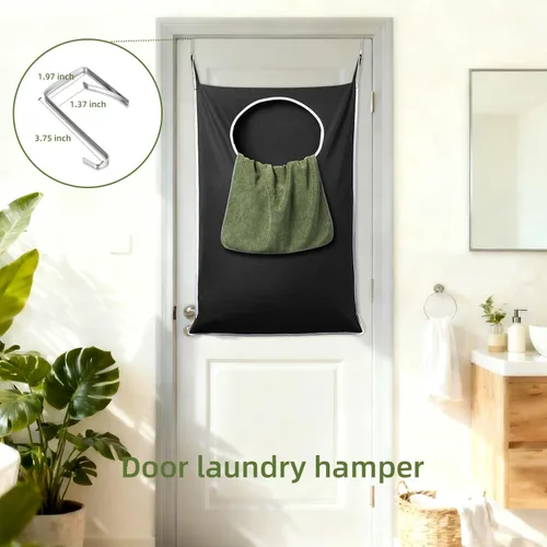 Miniatura 3 de KEEPJOY Paquete de 2 cestas de lavandería XL para colgar en la puerta, tamaño de 36.5 x 22.5 pulgadas, bolsa para puerta con apertura grande