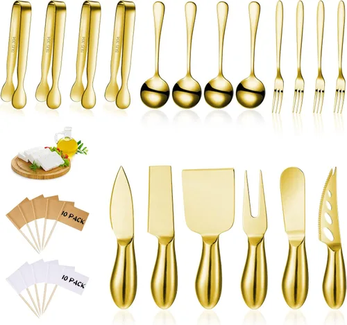 Miniatura 8 de Patelai Accesorios para tabla de charcutería, juego de cuchillos esparcidores de queso, utensilios de charcutería, cuchillo de mantequilla, mini