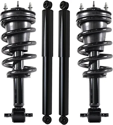 Miniatura 102 de Detroit Axle - Puntales y Amortiguadores para Chevy Traverse Buick Enclave GMC Acadia Saturn Outlook 2007-2012, 2 puntales delanteros con resorte