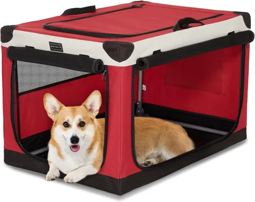 Miniatura 26 de PETSFIT Jaula portátil suave de 26 pulgadas para perros – Marco resistente en espiral patentado, perrera plegable para perros pequeños, 3 puertas
