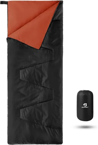Bessport Saco de dormir ligero, saco de dormir ultraligero para mochileros, resistente al agua durante 3 estaciones, para adultos y niños, al aire