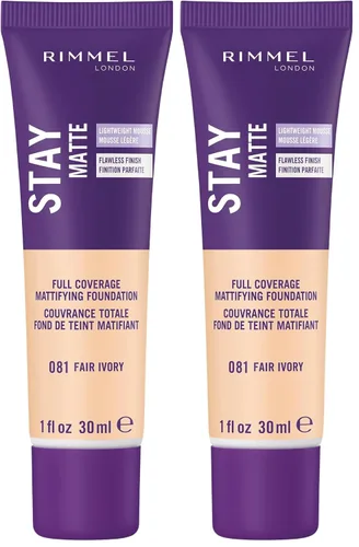 Miniatura 32 de Rimmel London Stay Matte Liquid Mousse - 305 Buff - Base, ligera, control del brillo, sin aceite, 1 oz