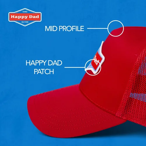 Miniatura 21 de Sombrero de camionero de Happy Dady, sombreros de moda para hombre con parte trasera de malla transpirable, cierre a presión, regalos de cumpleaños