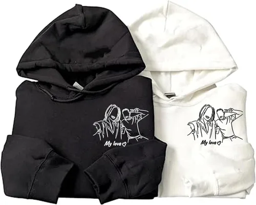 Miniatura 5 de Sudaderas con capucha personalizadas diseñan el tuyo propio, retrato de camisa de la foto, regalos personalizados para el día de San Valentín