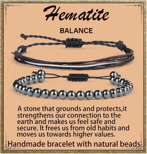 Miniatura 37 de LPBeads Pulsera de piedra natural hecha a mano de tamaño ajustable