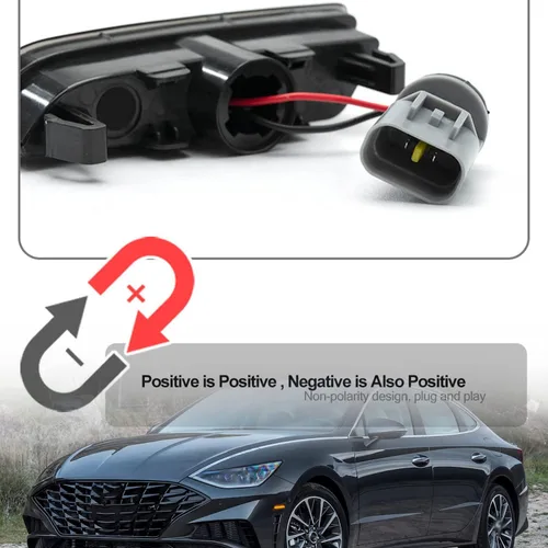 Miniatura 7 de Luces LED de posición laterales de repuesto para Hyundai Sonata DN8 2020 2021 2022 2023 ámbar LED ámbar marcador lateral de parachoques delantero