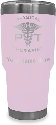 Miniatura 18 de LaserGram PT Physical Therapeut, vaso aislado al vacío de 20 onzas, grabado personalizado incluido (negro)