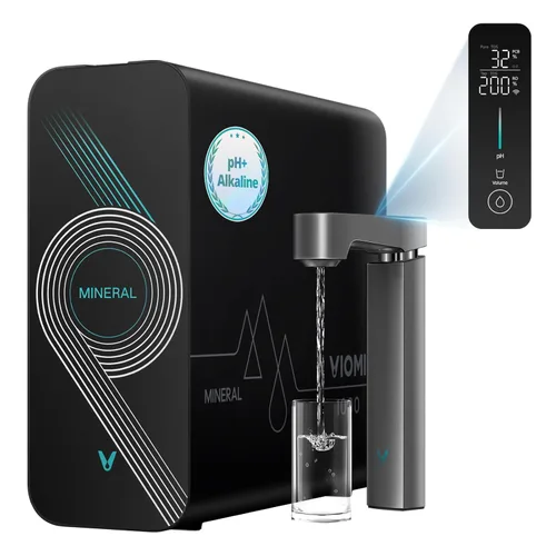 VIOMI® Master M1 Filtro de Agua de Ósmosis Inversa con Mineralización Alcalina pH+, Sistema RO Sin Tanque Bajo Fregadero con Reducción de Plomo y
