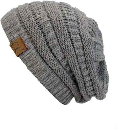 C.C Trendy Warm Chunky Soft Stretch Cable Knit Beanie