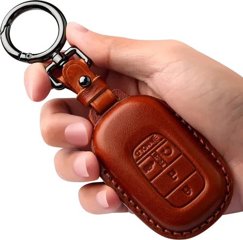 Miniatura 9 de Tukellen Funda de cuero para llavero Honda, con llavero compatible con Passport Accord Civic HR-V CR-V Pilot 2022, 2023, 2024, 2025, 2026, llave
