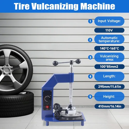 Miniatura 4 de Herramienta de Reparación de Banda de Rodadura y Paredes Laterales de Neumáticos Auto Vulcanizante 110V, Máquina de Reparación por Calentamiento
