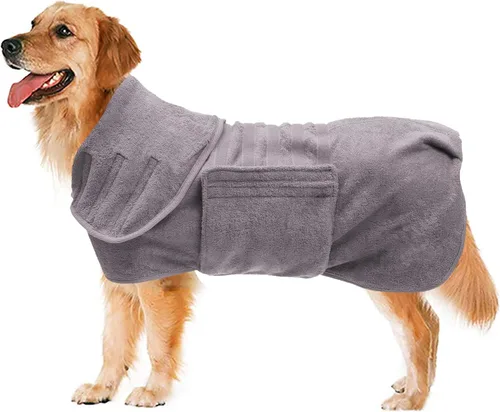 Miniatura 9 de Geyecete Abrigo de secado para perros – Toalla de baño para perros – Toalla de baño de microfibra de secado rápido súper absorbente para mascotas