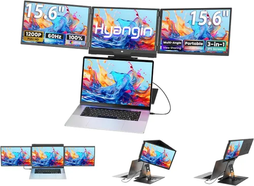 Miniatura 13 de 2025 Actualizado 14" Extensor de Pantalla para Laptop, Extensor de Monitor para Laptop Ultradelgado 1080P, Extensor de Monitor Portátil Ultraligero