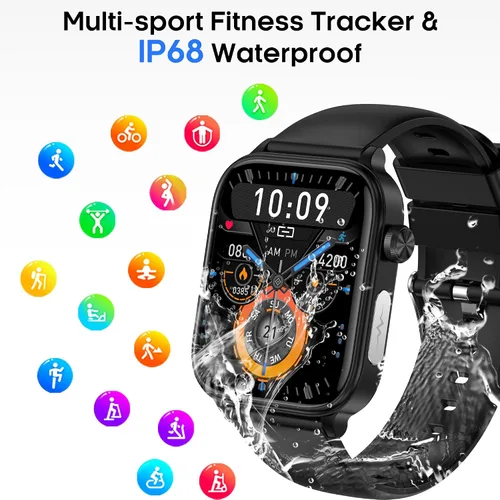 Miniatura 6 de Yowow BIT Reloj inteligente para hombres y mujeres (recepción/hacer llamadas), monitor de actividad física IPS de 1.96 pulgadas, frecuencia