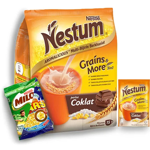 Nestum All Family - Bebida instantánea de leche Ce'real 3 en 1 y paquete de 1 paquete Nestle Ce'real Snack Bundle (Milo o Koko Krunch o Honey Star,