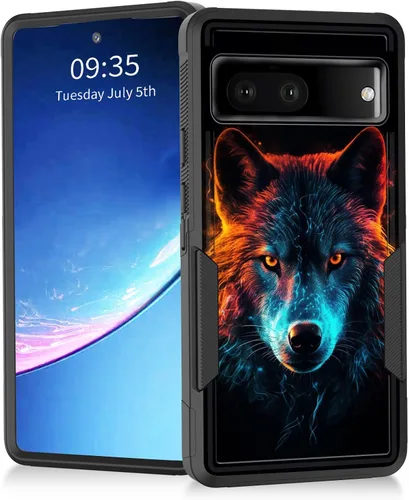 Miniatura 105 de Funda para Pixel 7a, resistente de doble capa híbrida de policarbonato duro de goma suave a prueba de golpes para Google Pixel 7A 6.1 pulgadas