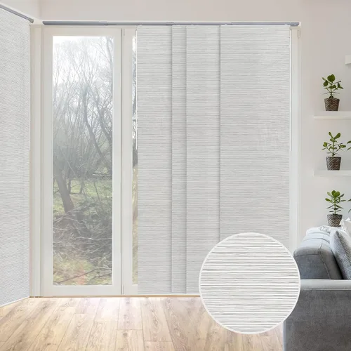Miniatura 11 de GoDear Design - Persianas verticales ajustables para puertas corredizas, riel extensible de 45.8 a 86 pulgadas de ancho, cortinas de panel