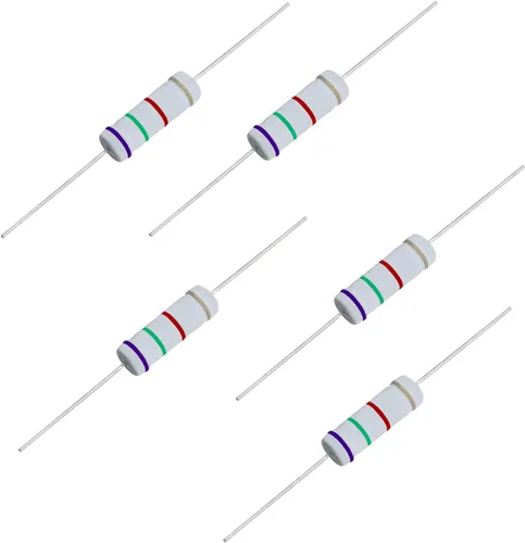 Miniatura 8 de Resistencia de película de óxido metálico de 1K Ohm, ± 5% de tolerancia de alta precisión de 5 vatios para circuito electrónico, resistencia