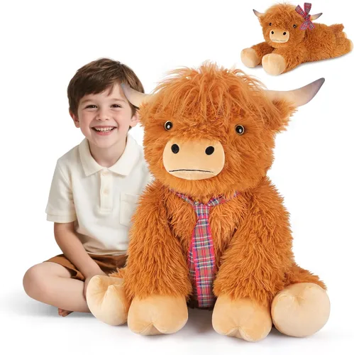 Miniatura 16 de SuzziPals Animal de peluche grande de 30 pulgadas, cachorro de peluche gigante grande y suave, juguetes de peluche gigantes para relajación