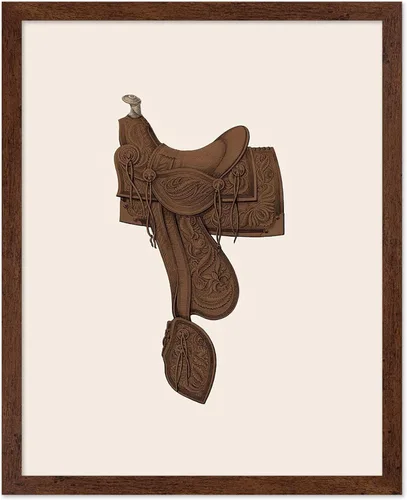 Miniatura 13 de Poster Master Póster vintage de cuero para silla de montar, estampado retro de vaquero, arte de silla de montar, diseño occidental, impresión