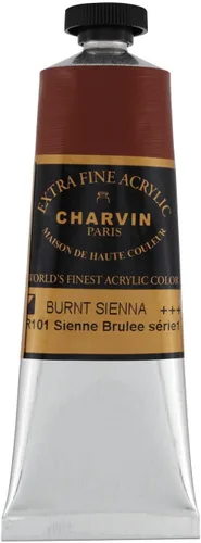 Miniatura 142 de Charvin Pintura acrílica profesional extrafina – verde absenta, tubo de 2.1 fl oz, pigmentos de triple fresado, resistente a la luz, pinturas