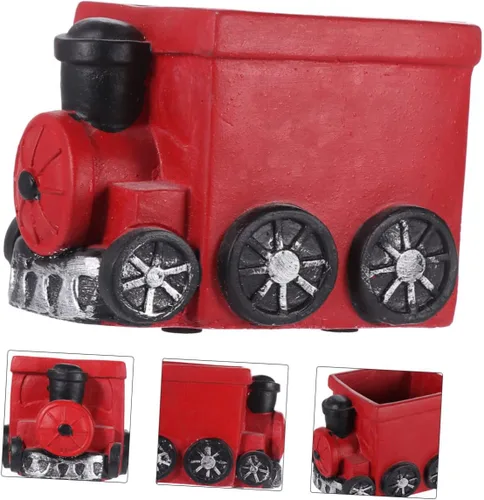 Miniatura 9 de Yardwe Maceta de escritorio de estilo minimalista, maceta de cactus para oficina, cocina, patio Rojo