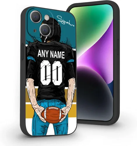 Miniatura 8 de Funda de fútbol personalizada con nombre y número para iPhone17 Air 16 15 Pro Max 14 13 Mini 12 11 Xs Max Xr SE3 8 7 6 Plus, silicona líquida