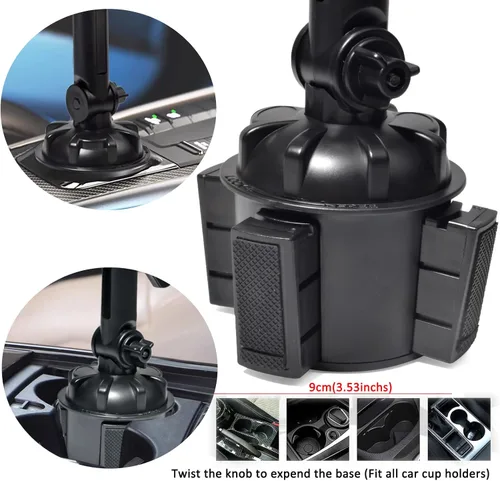 Miniatura 3 de HYS Portavasos Walkie Talkie Clip Mount, portavasos de mano para radio de coche [seguro y estable] Portavasos Radio de 2 vías, soporte para radio